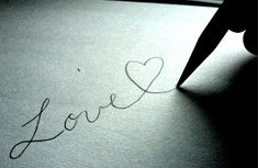 writing the word love